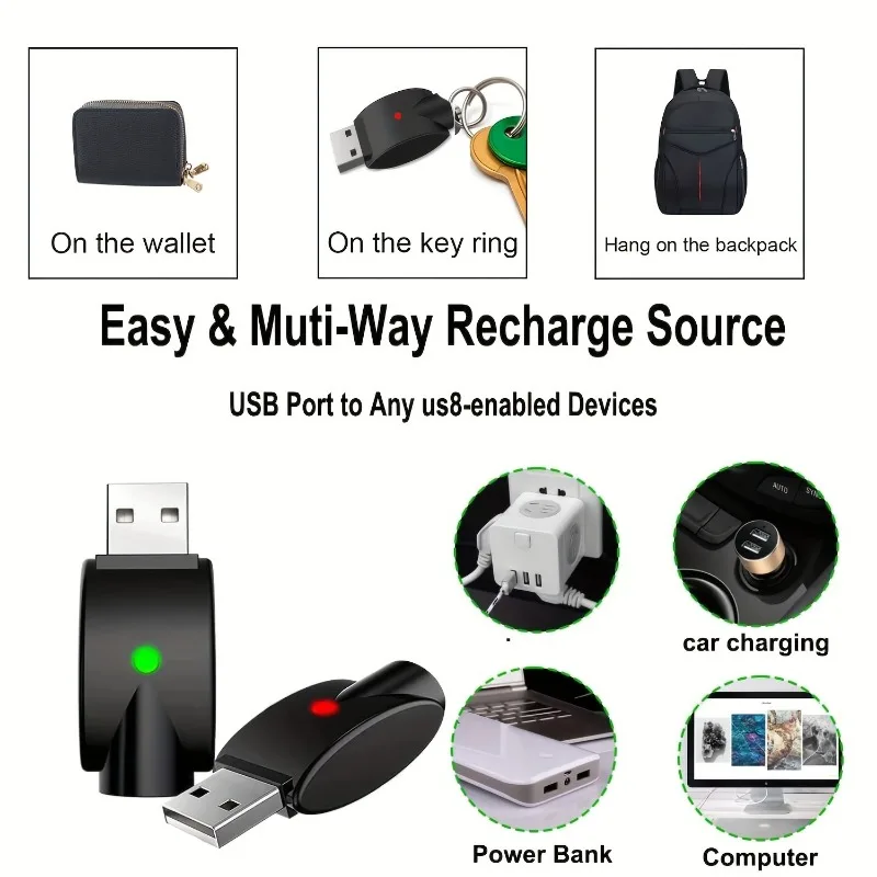 USB Cable Charger, USB Head LED Intelligent Protection, Suitable for Stylus, Soldering Iron Charging use 3PCS