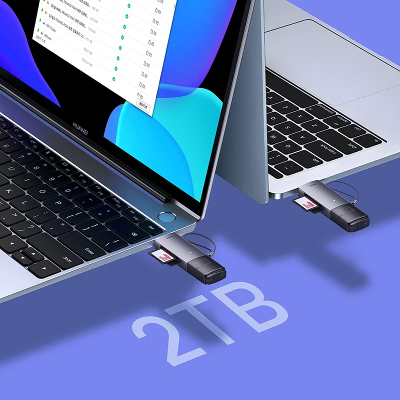Baseus-usb 3.0 tipo c para Micro sd tf Leitor de Cartão de Memória em para pc Acessórios para Laptop Adaptador Inteligente - Imagem 4