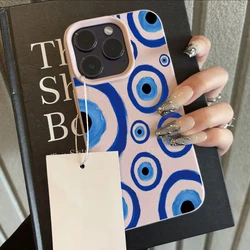 Vintage Blue Eye Design Lychee Pattern Shockproof TPU Phone Case - iPhone 12 Pro (Pink - YYDSW752)
