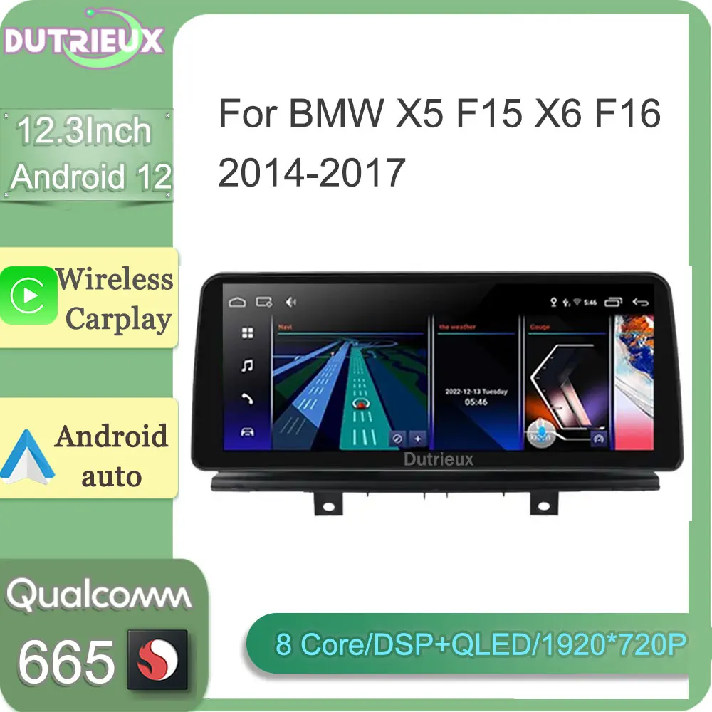 

12.3 Inch Android 12 For BMW X5 F15 X6 F16 2014-2017 NBT System Monitor Screen Carplay Stereo Radio Multimedia Player Navigation