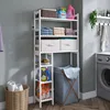 Over The Toilet Storage with Drawers, Large Bathroom Space Saver Organizer Rack, Freestanding Behind Toilet Stand with 6-Tier 6