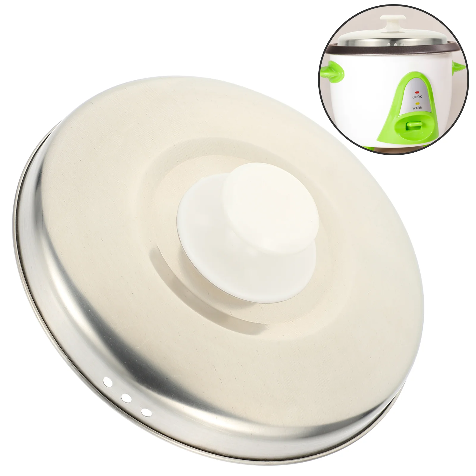 

Rice Cooker Lid Metal Cooker Lid Multi-use Pan Cover Rice Cooker Cover for Kitchen Use