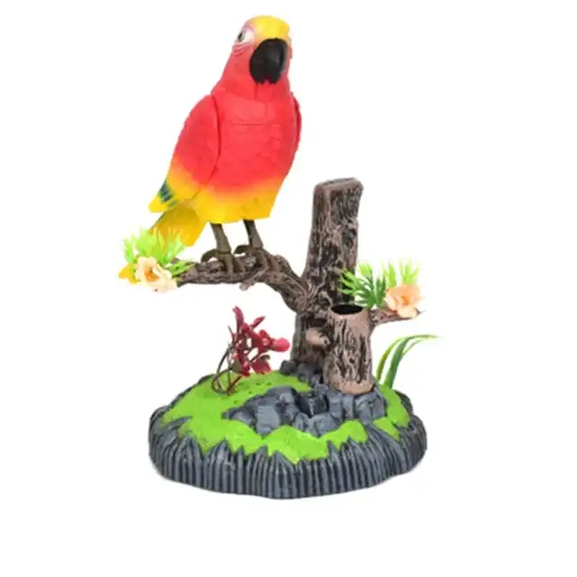 Talking Parrot Cute Electric Battery Operated Control Voice Simulation Parrots Sparrow Bird Repeats What You Say Electric Toy 5