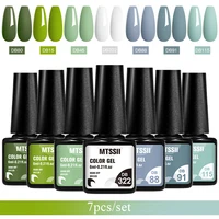 7Pcs/Set Gel Nail Polish Popular Colors In Autumn Semi Permanent Soak Off UV LED Purple Nail Art Gels Nail Gel Polish 2