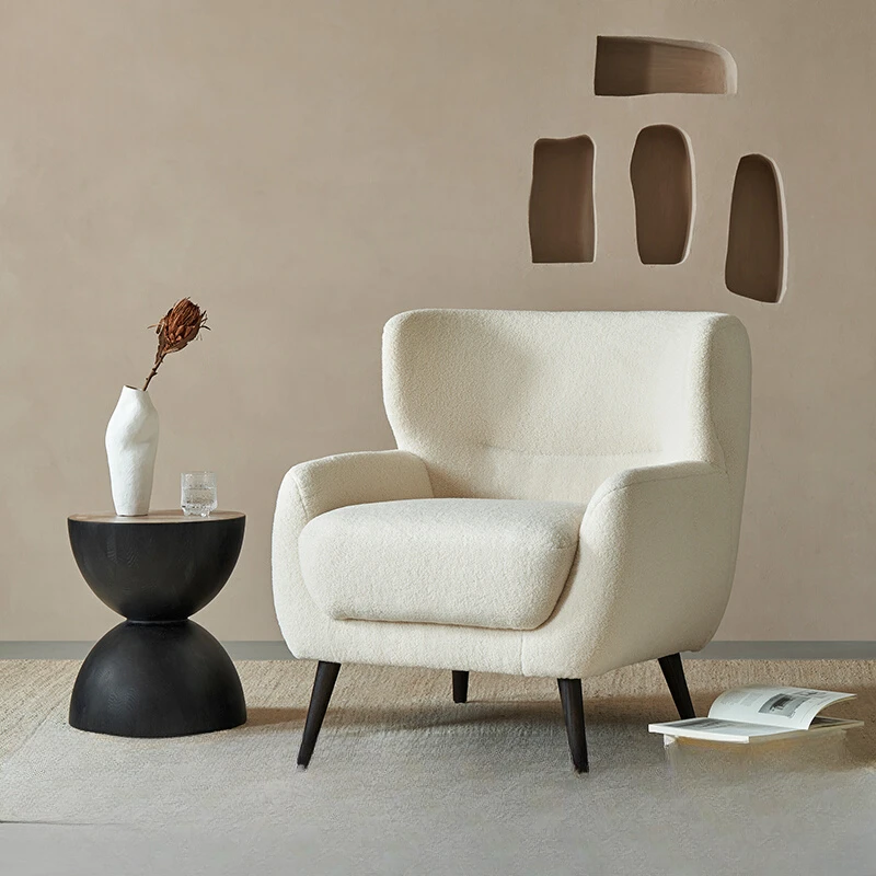 

Cardo casual chair Italian minimalist fabric sofa chair Modern home Nordic retro single chair P