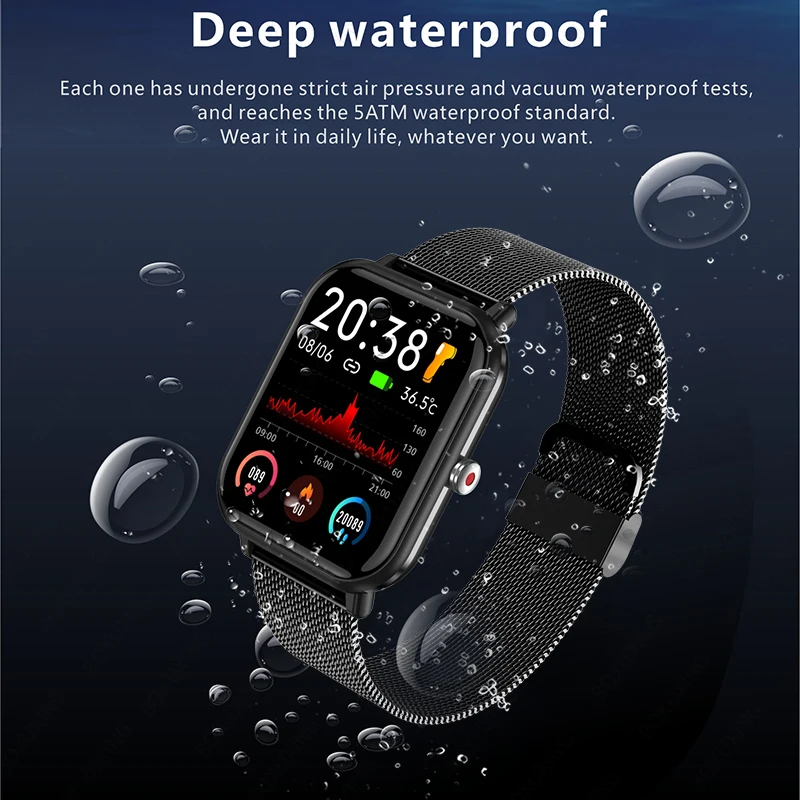 Smart Watch Men Blood Oxygen Monitoring Sports Fitness Watch Man Woman Body Temperature Monitor Smart For Xiaomi smart watch