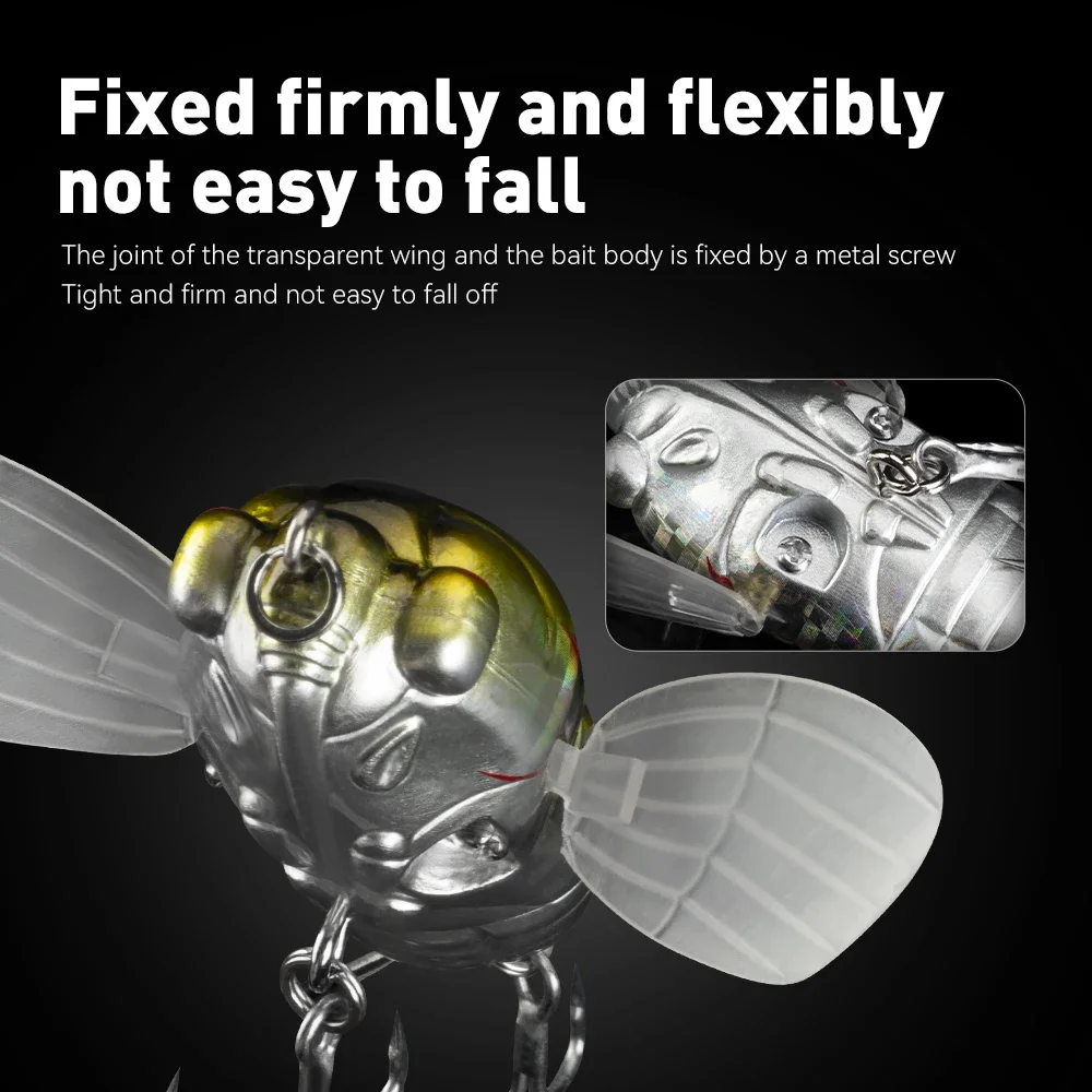 Kingdom Fishing Lure Bionic Cicada 40mm5.5g 55mm12.1g Artificial