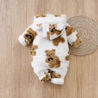 Baby Clothes Cartoon Cute Teddy Bear Plush Comfortable And Soft 0-18 Boys And Girls Autumn And Winter Long Sleeved Baby Jumpsuit 2
