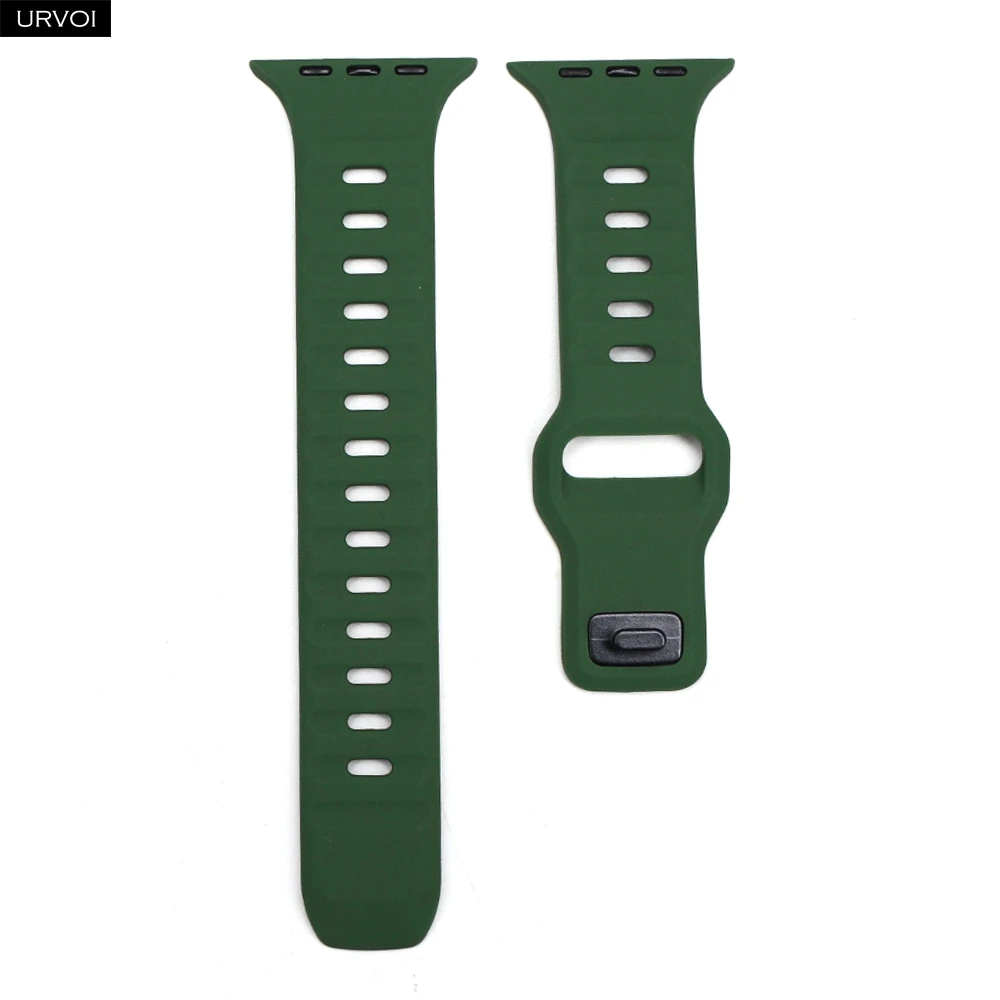 Breathable Silicone Pin-and-Tuck Closure Watch Strap