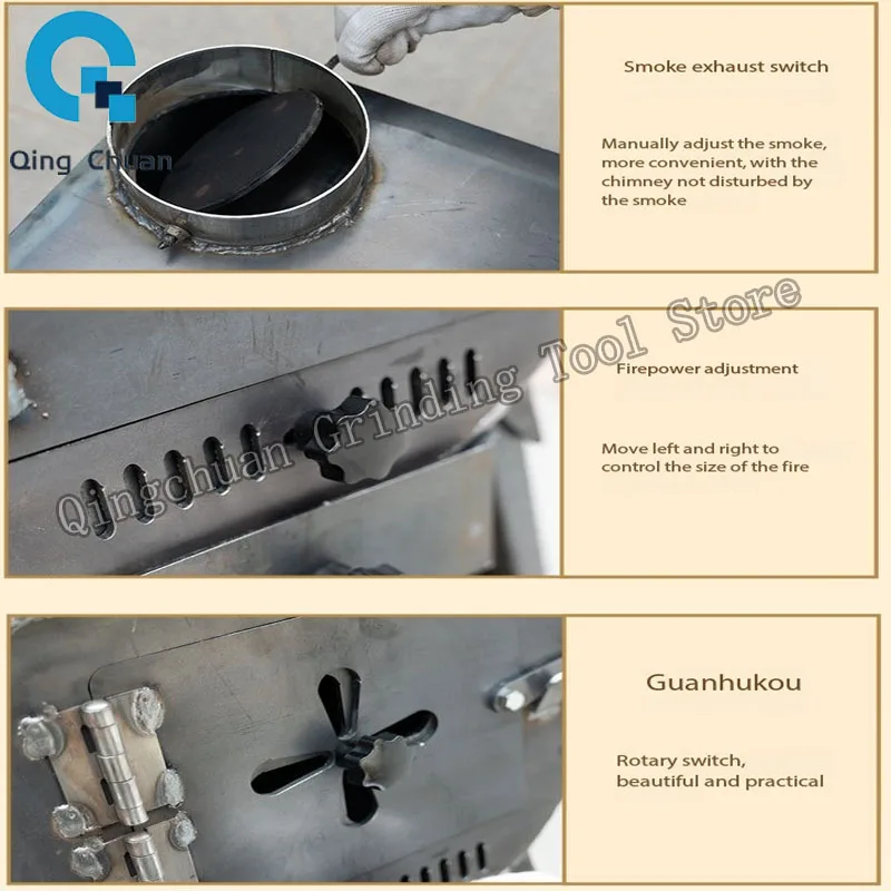 Firewood Stove Home Camping Heating Stove Commercial Smokeless Cooking