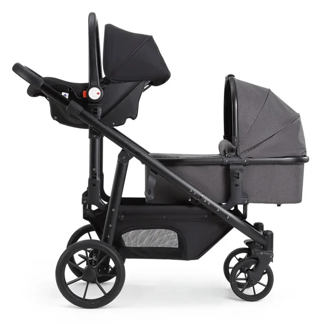 Poussettes jumelles pliantes et inclinables légères pour deux enfants, poussette de voyage pour bébé 1