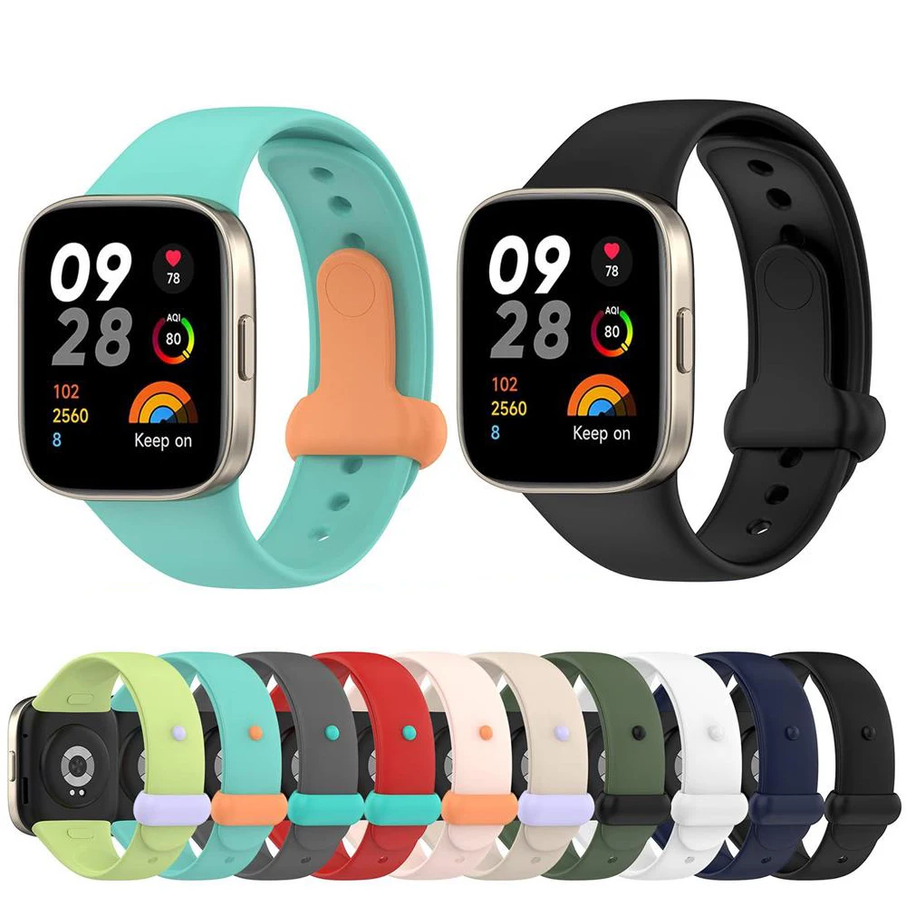  iPartsonline Strap Compatible for Xiaomi Redmi Watch 3 Active  Smartwatch Magnetic Silicone Watch Band Sport Replacement Wristband Bracelet  : Cell Phones & Accessories