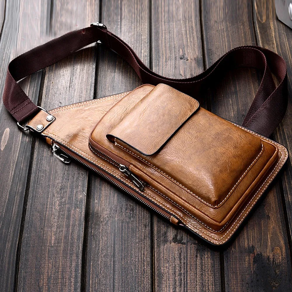 37x20cm man chest bag sewing pattern leather craft die cutting template