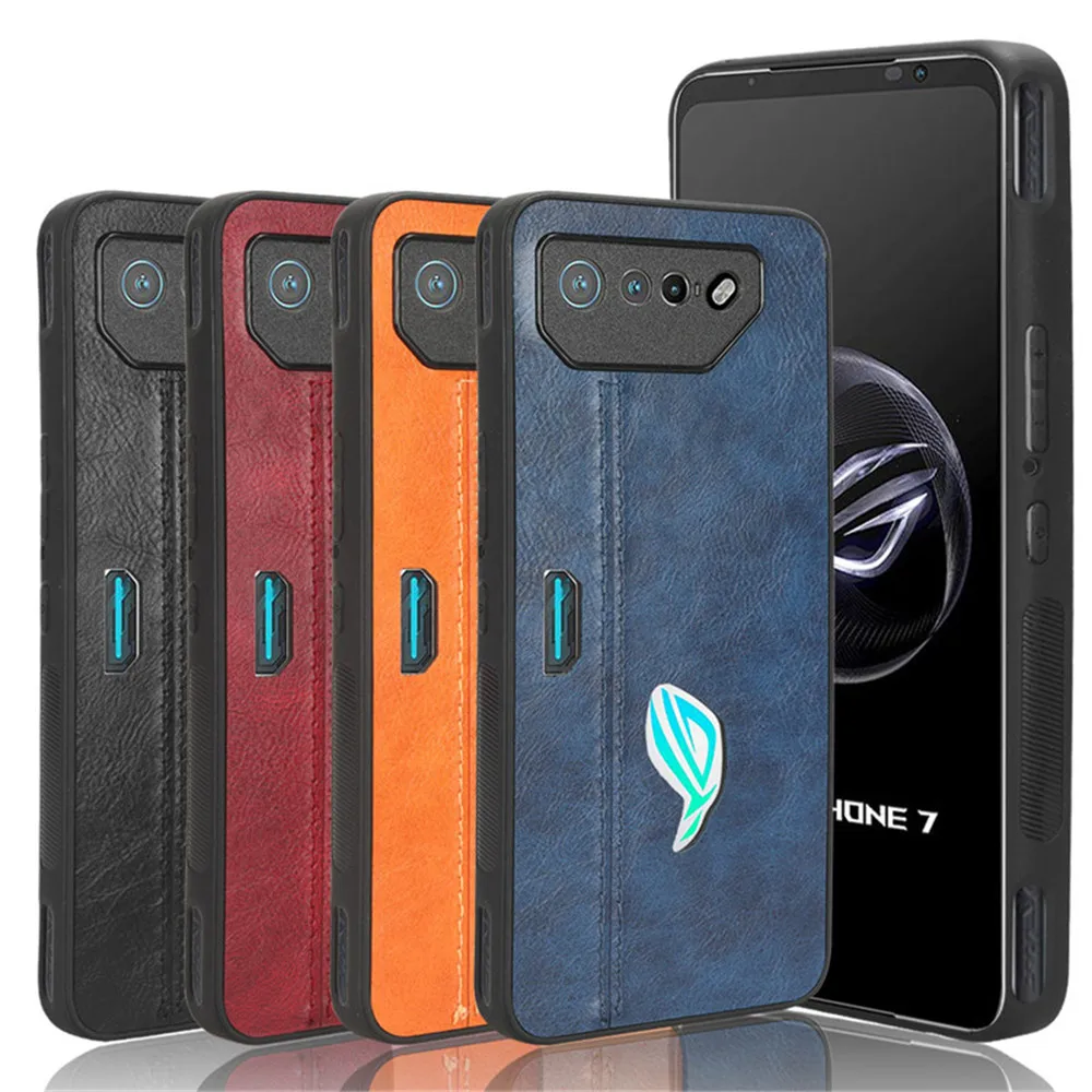 Per Asus Rog Phone 7 Ultimat Case Luxury Calfskin Pu Leather Lines Cover Case Per Asus Rog Phone7 Rog7 Phone Case