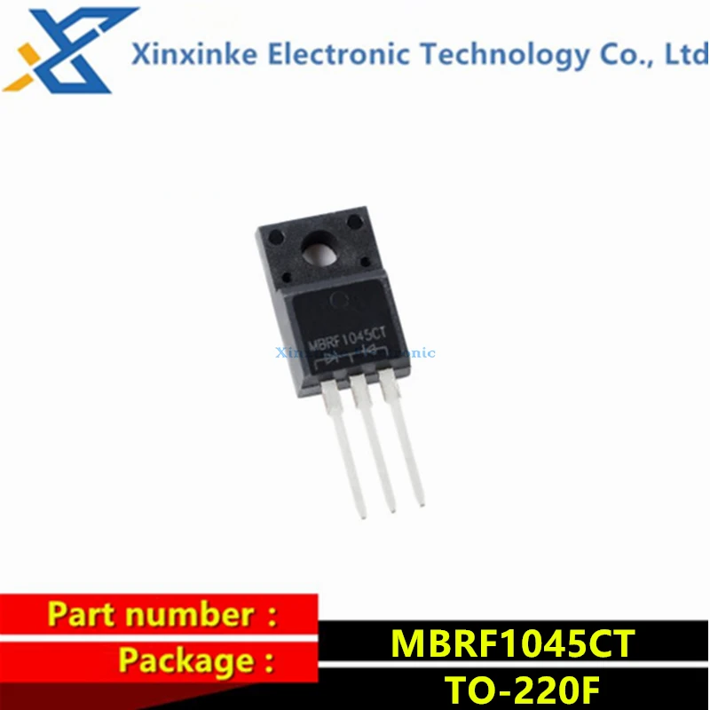 

5PCS MBRF1045CT TO-220F 45V 10A Schottky Rectifier Diode