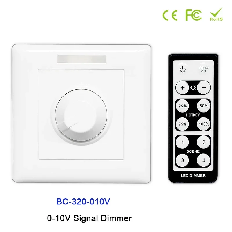 86 Knob style LED Strip Controller 0-10V/PWM 5V/PWM 10V  analog signal Dimmer BC-320-010V & IR remote AC 85-265V apo c1 brushless motor electrical adjustment input analog voltage or aircraft model remote control sine wave output low noise