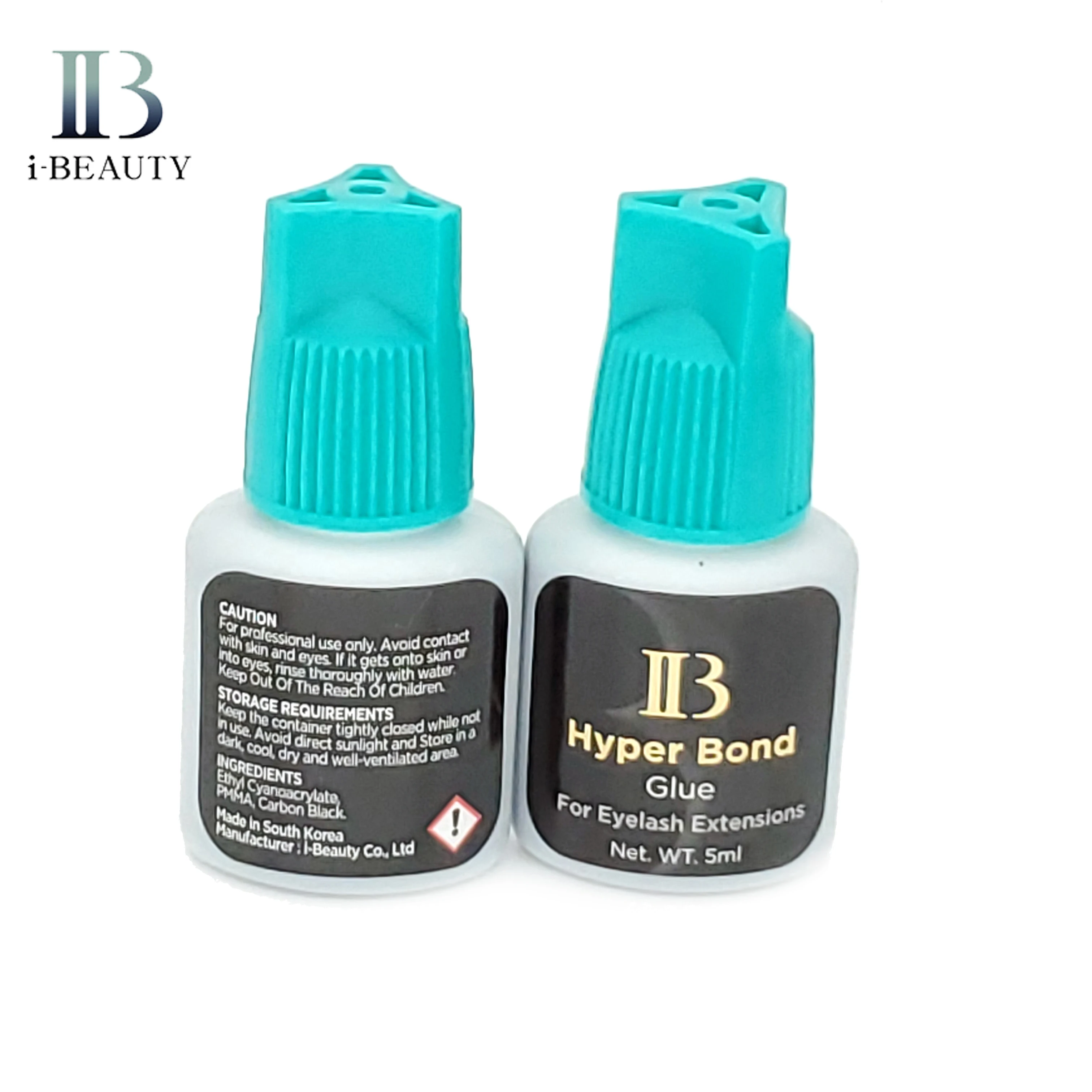 3/5/10 Bottles Hyper Bond Glue Eyelash Extension Glue 0.5s Fast Drying Original Eyelash Adhesive Cyan Cap