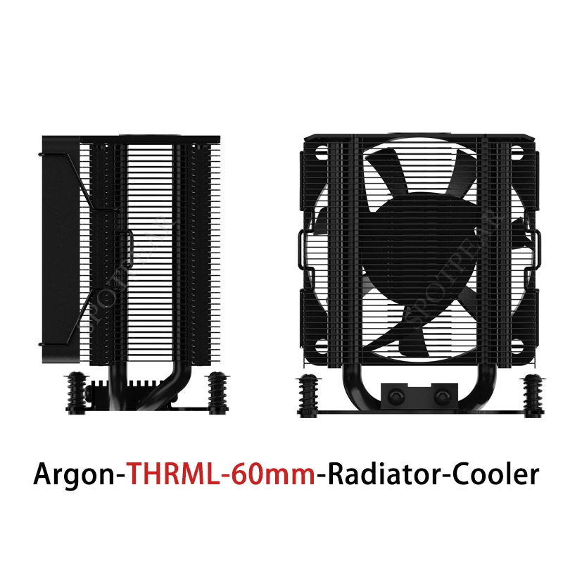 Raspberry Pi 5 ICE Tower Argon THRML 60mm Cooling CPU Copper Pipe Fins