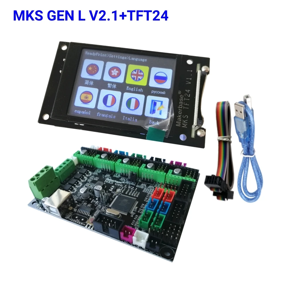 Mks Gen L V2.1 Mainboard + Mks Tft24 Lcd Touching Screen Control Card ...