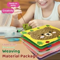 Handmade Wool Embroidery Children's Diy Perforated Pattern Embroidery Set Cartoon Wool Hand Embroidered Felt 1