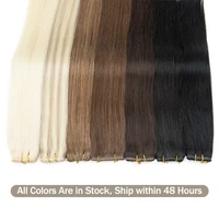 Invisible Hole Flat Pu Tape Human Hair Twin Tabs 25cm Long Tape PU Weft Real Human Hair No Glue Microlink Application 40-50g - Image 4