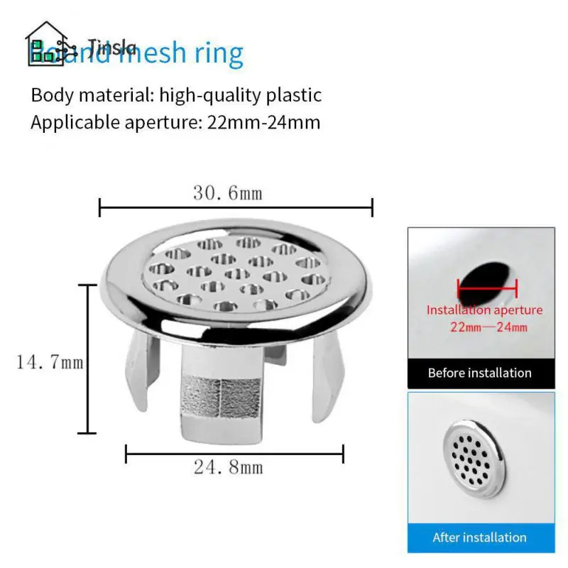 

Серебряная вставка для раковины пластиковая искусственная кожа круглая переливная крышка аксессуары для ванной комнаты раковина