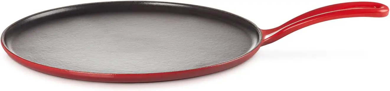 Creuset Enameled Cast Iron Crepe Pan with Rateau and Spatula, 10.75", Cerise 4