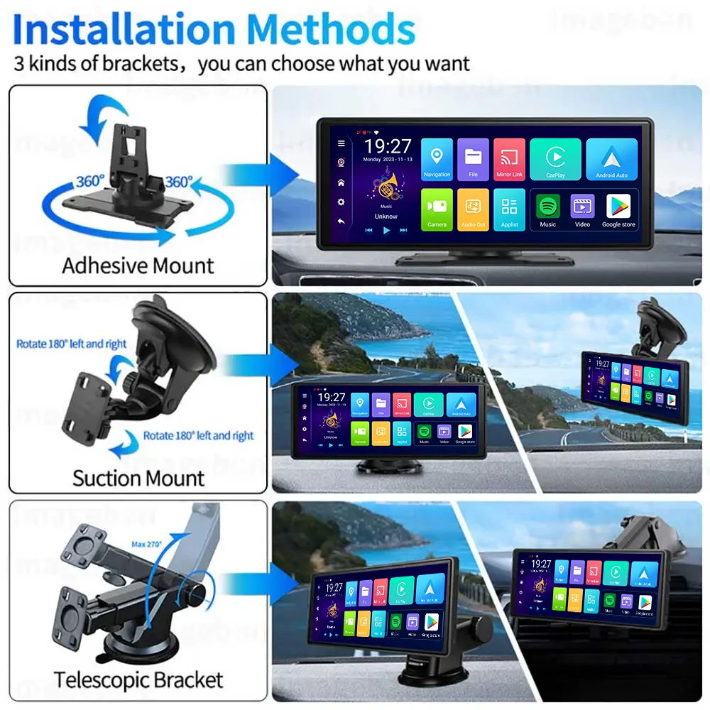 Imagebon Car DVR Kinds of Holder Mount DV GPS Navigation Camera Phone Bracket Base Rotatable Auto Accessories