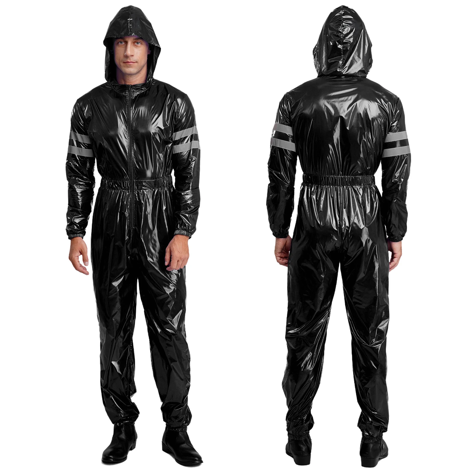 Vêtements de sécurité pour hommes, atelier d'usine, combinaisons résistantes à l'eau, bandes réfléchissantes haute visibilité, combinaisons de travail à capuche