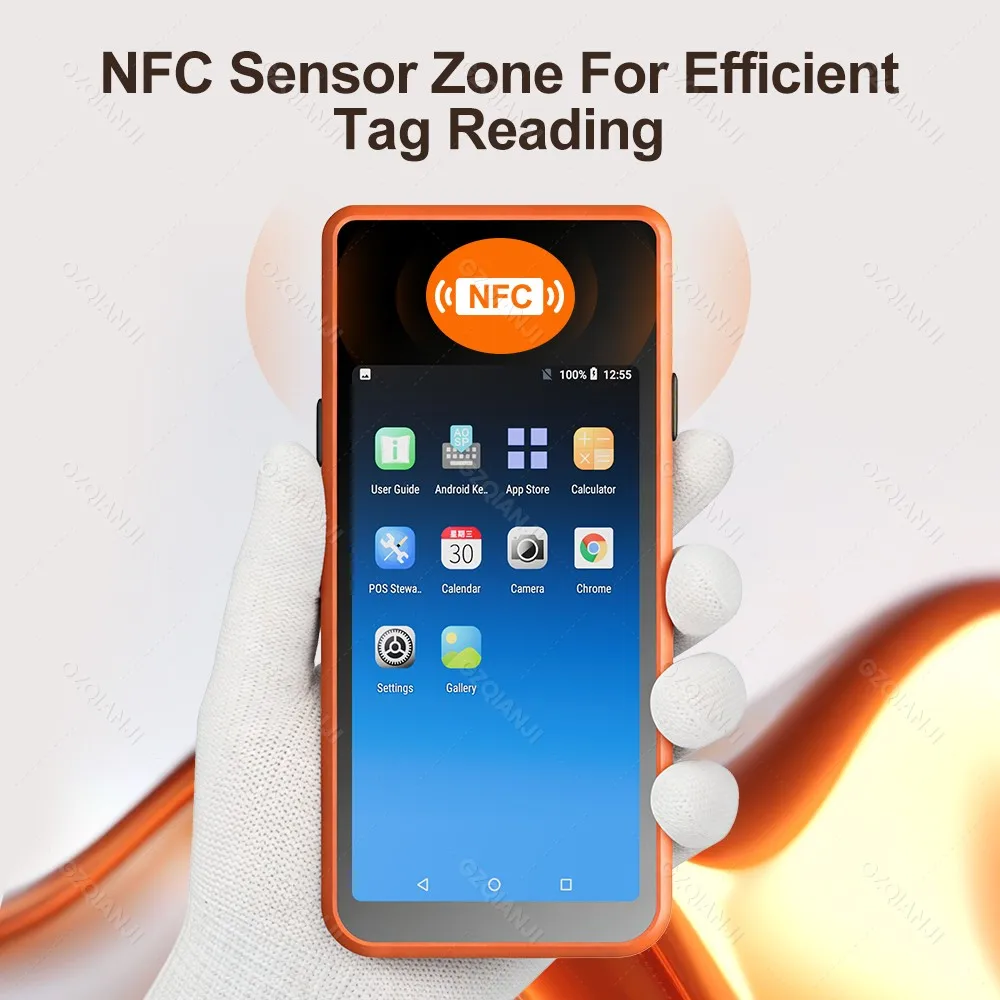 안드로이드 14 PDA 단말기 POS, 58mm 감열식 영수증 프린터, 올인원 NFC 2D 스캐너, 로이베스 소매점용 머신