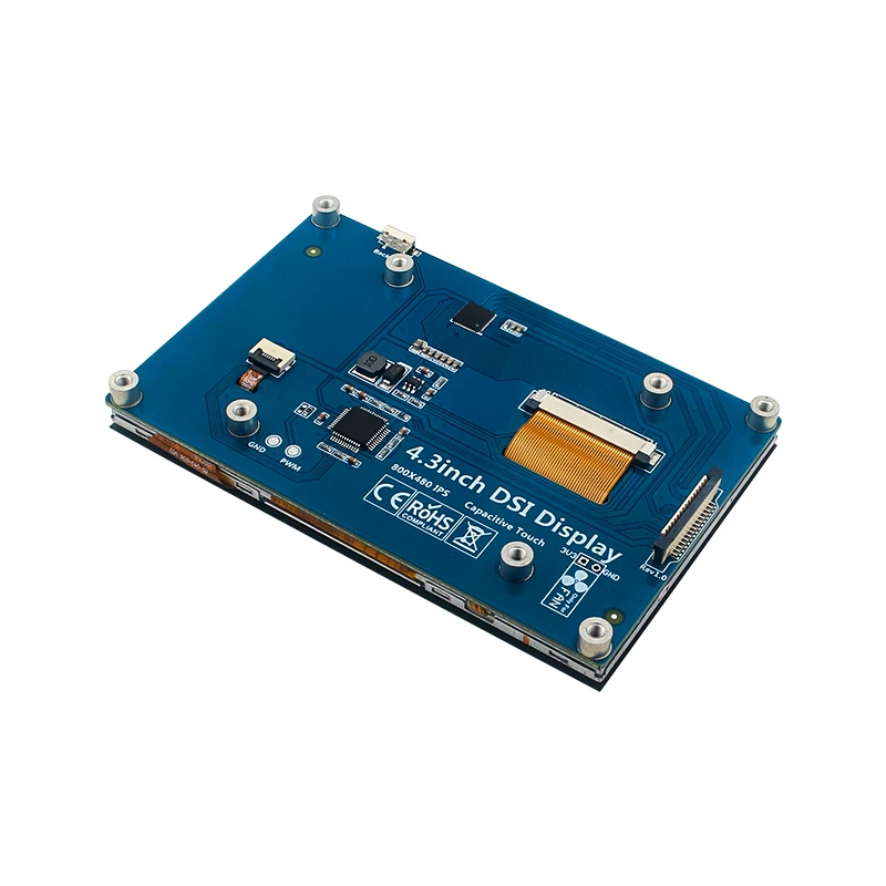 4.3 Inch DSI Touch Screen for Raspberry Pi 5 4B 3B+ 3B Capacitive Touch IPS Display 800*480 LCD Monitor For RPi 5 4B 3B+ 3B
