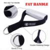 Fat Heavy Duty Grip Gym Exercise Metal Handles D-ring Arm Wrestling Training for Cable Machine Attachment Fitness Equipment 2