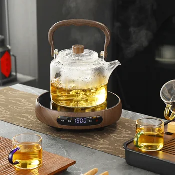 1500W Electric Ceramic Stove Smart Tea Stove Boiling Water Heater 8 Gear Heating Stove Office Timing Tea Maker Auto Keep Warm 1