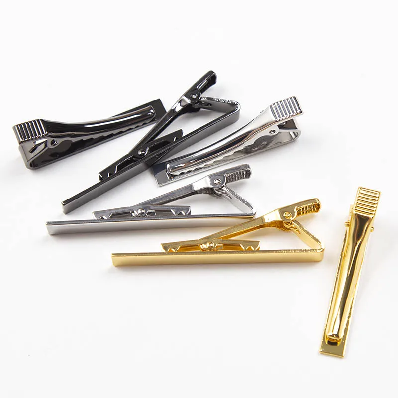 Tie Clips Men's Metal Necktie Bar Dress Shirts Tie Pin for Wedding Ceremony Man Accessories