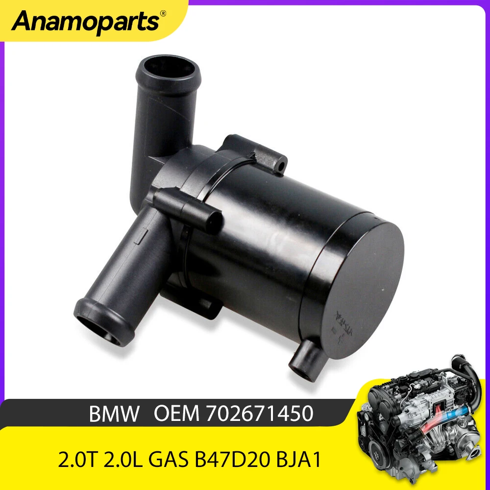 

Engine Parts Cooling System electric Auxiliary Water Pump Fit 2.0 3.0 T L L4 GAS B47D20 BJA1 For 18-21 BMW 3 4 702671450 2.0T