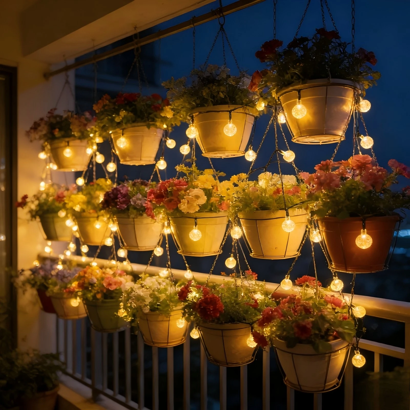 LED 태양광 버블 볼 조명 - 8가지 모드, 20/50/100 LED 크리스탈, 따뜻한/차가운/다채로운 옵션, 정원, 파티오용 방수 기능