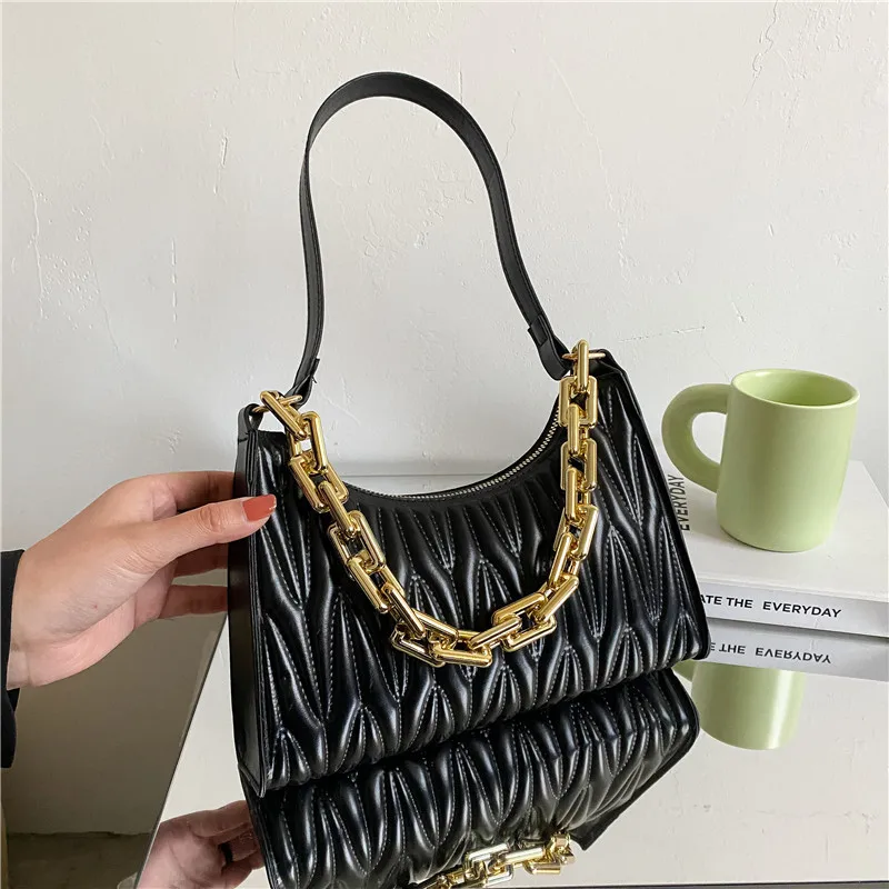 

Popular Acrylic Women's Bag New PU Leather Diamond Check Shoulder Bag Female Fashion Texture Zipper Handbags for Women 2020