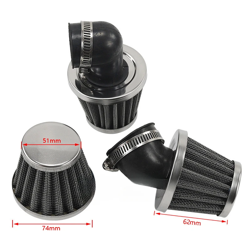 범용 에어 필터, 파워 메쉬 콘, 35mm, 38mm, 42mm, 45mm, 48mm, 50mm, 50cc, 110cc, 125cc, 140cc 에 적합