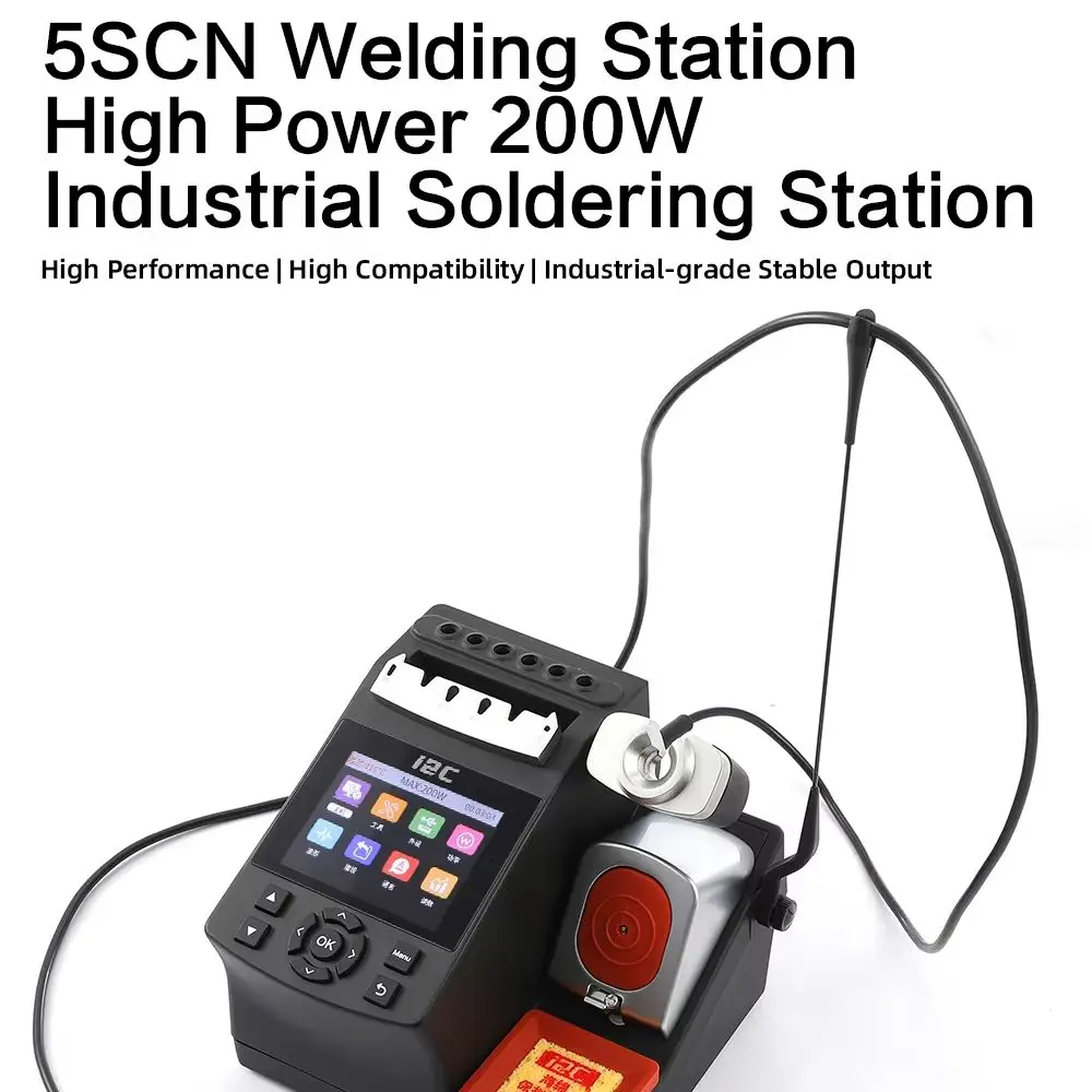 I2C 5SCN 210+245 200W 납땜 스테이션 PID 지능형 전력 조정 T210 T245 핸들 휴대폰 PCB 수리 도구 세트