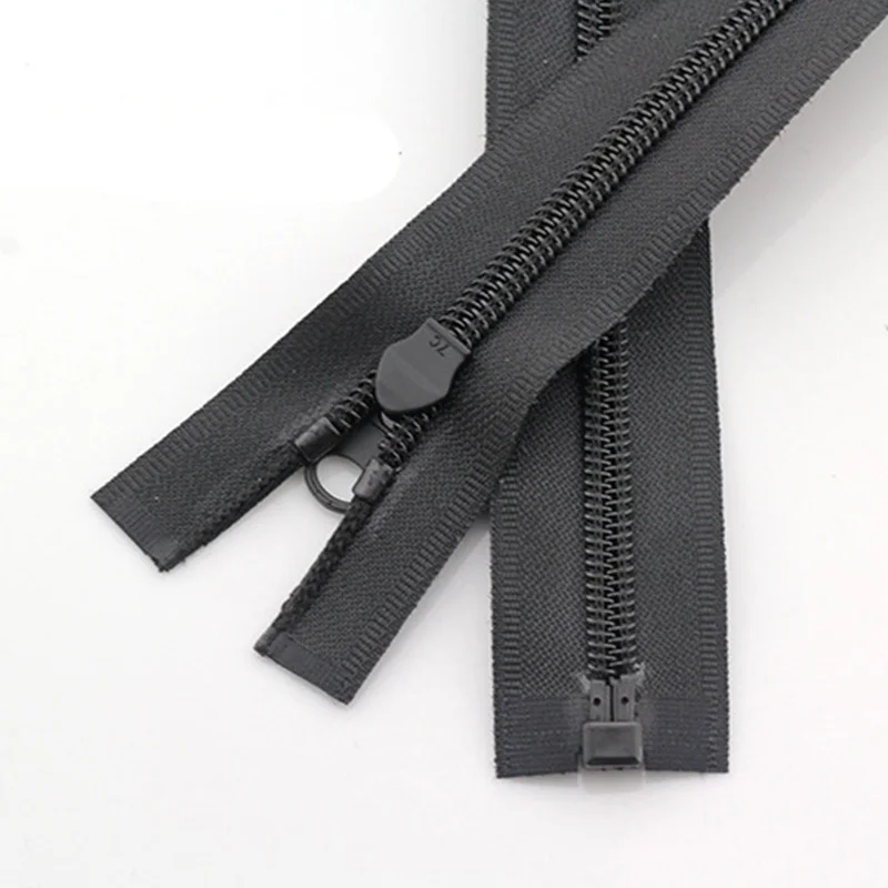 Cerniera Nylon TPU Impermeabile 5# Open-End: 2 Pezzi 20-70cm Regolabili Per Borse, Abbigliamento E Fai Da Te (Nera, 25cm)