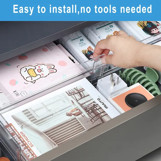 간편한 설치와 내구성 있는 소재로 서랍을 깔끔하고 정리된 상태로 유지하는 서랍 정리의 궁극적 해결책