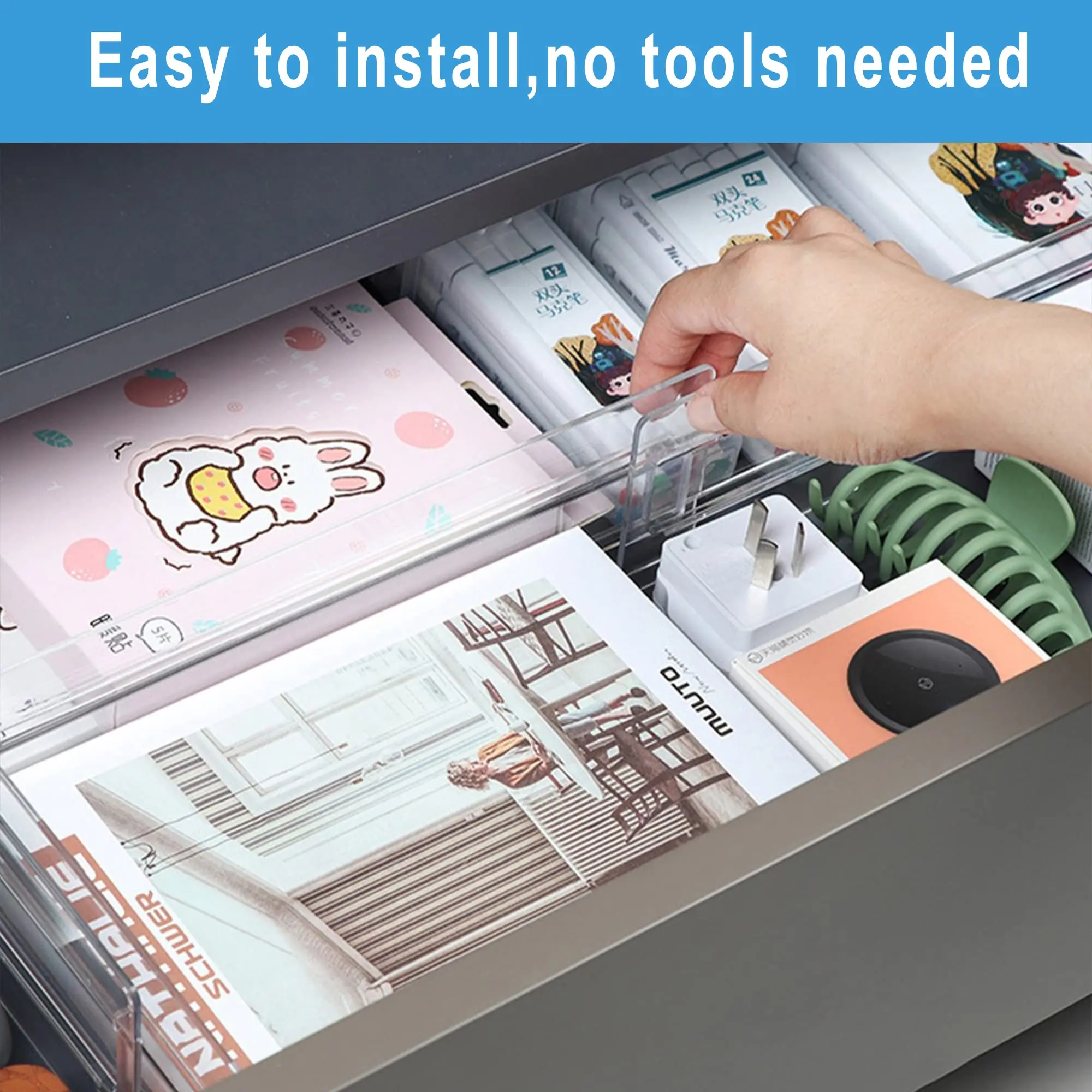 Adjustable Drawer Dividers 4-Pack 5