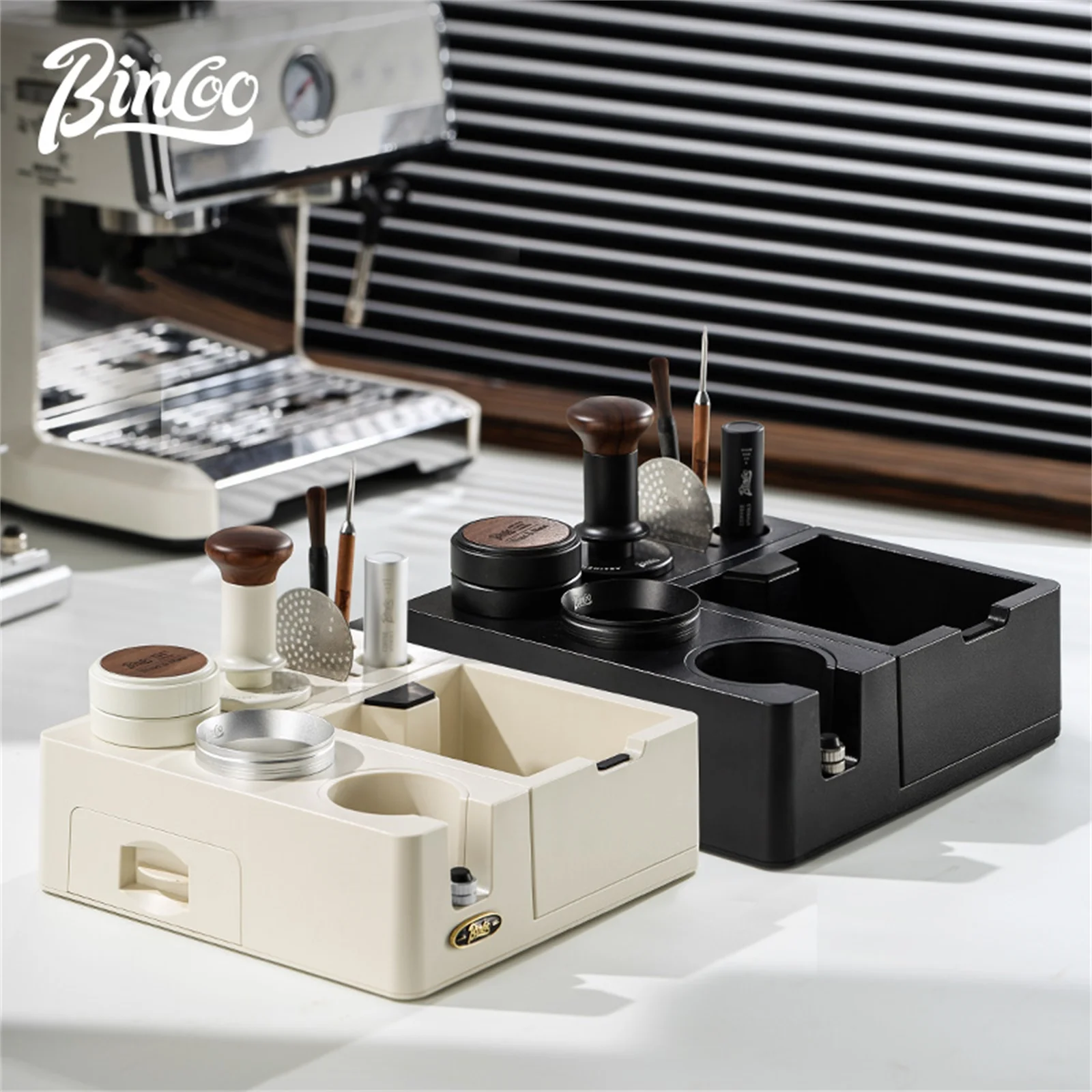 Y-Step Set di manomissioni per espresso da 51 mm con caricamento a molla calibrato da 13,6 kg, kit di accessori per espresso con strumento per manomissione caffè, agitatore per caffè, tappetino