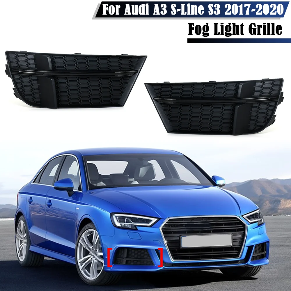 

Honeycomb Style Car Front Fog Light Grille Cover Fog Lamp Grill For Audi A3 S Line S3 2017 2018 2019 2020 Car Accessories