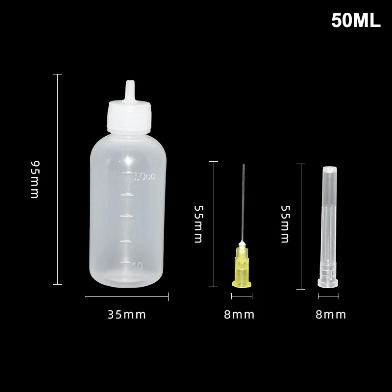 50ml Plastik flasche mit flüssigem Alkohol für Spender Kolophonium Löt flussmittel paste für Telefon platinen reinigung Schweiß reparatur werkzeuge – Detail 10