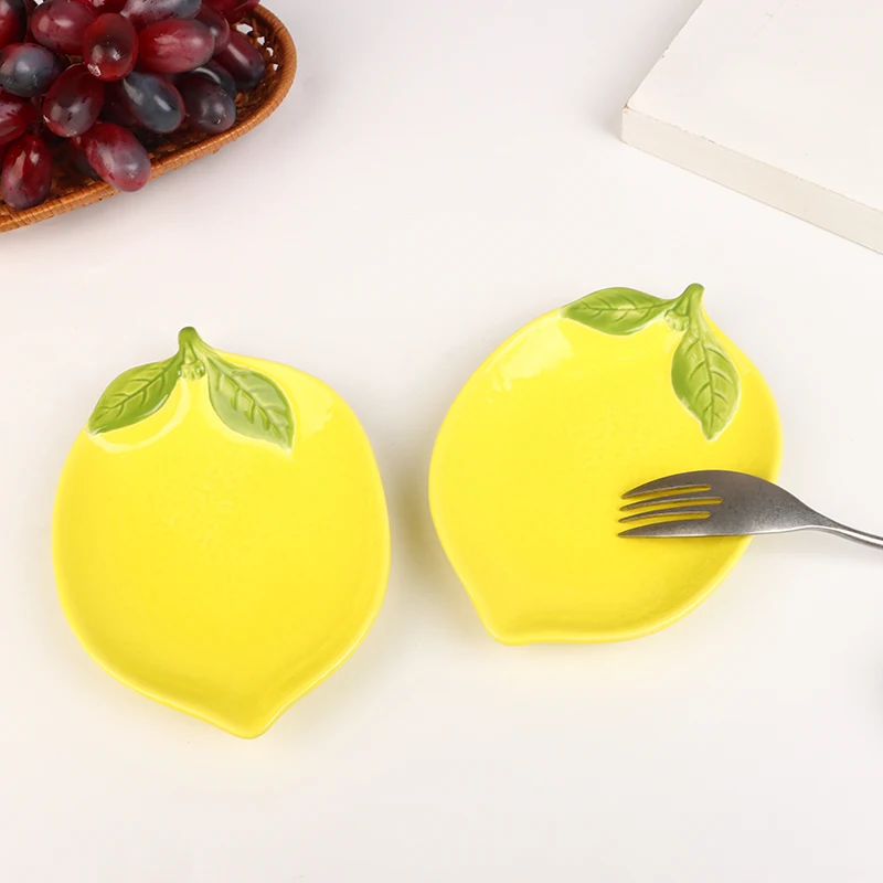 Cartoon Lemon Shaped Ceramic Dining Dish