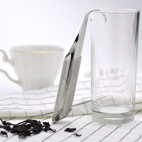 

Tea Strainer Stainless Steel tea Ware Hanging Pipe Handle Tea Maker Tea Leakage Tea Filter Tea Spoon Filter Kitchen Accessories