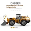 Huina 583 Alloy Engineering Vehicle Remote Control Shovel Hydraulic Bulldozer Professional Bulldozer Electric Toy LoadingVehicle 4