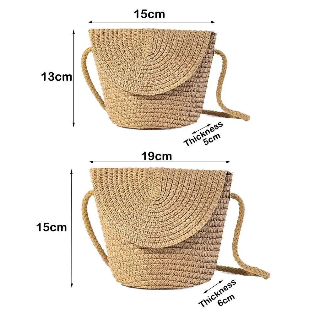 Fashion Shell Shape Straw Bag Handmade Mini Summer Beach Bag Shoulder Bags Women Girl