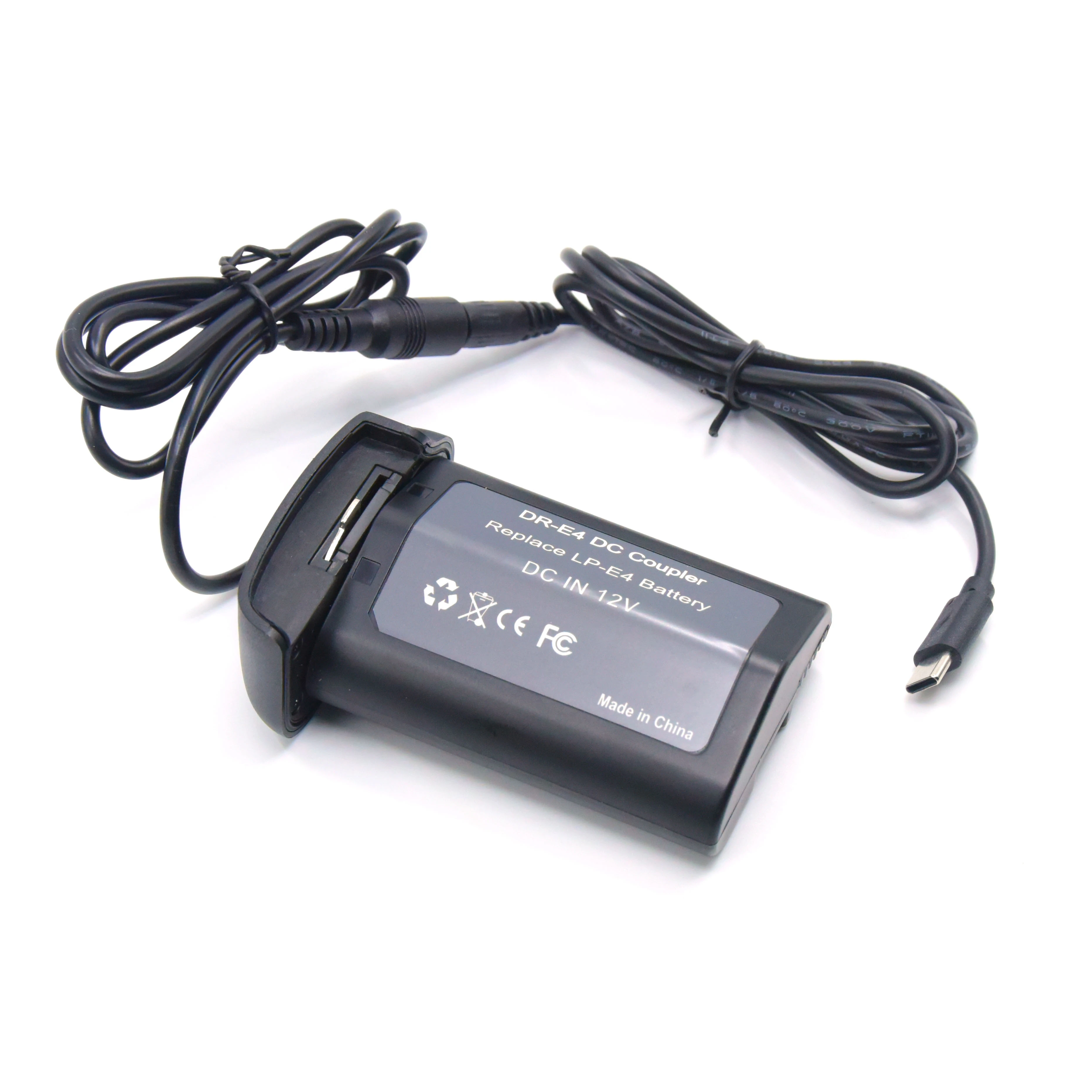 USB Type C PD 12V Power Bank Adapter Cable+LP-E4 E19 Dummy Battery DR-E4 for Canon EOS 1D C 1D X Mark III IV 1Ds Mark III